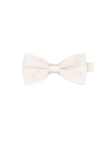 Children's Plain Ivory satin classic mens bow tie