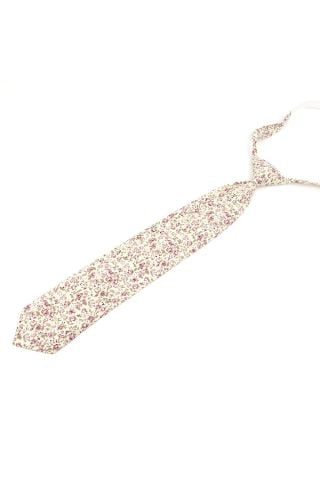 Childrens Blush Pink floral flower cotton tie