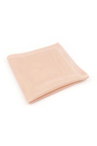 Knitted Pastel Pink Pocket Square