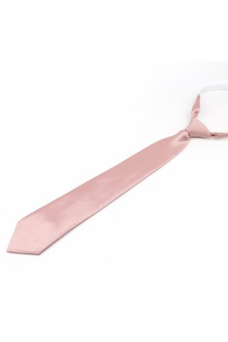 Plain Blush Pink satin classic children's tie