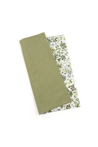 Two Tone Olive floral cotton Pocket square