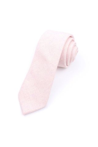 Mens Wool Tweed Pink Tie