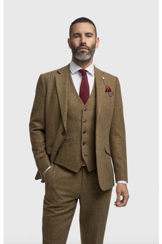 Thomas Brown Tweed Suit Jacket