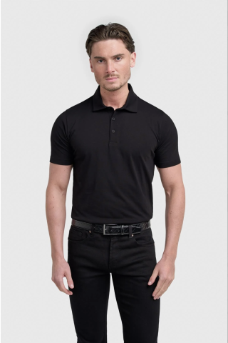 Sanchez Black cotton Polo