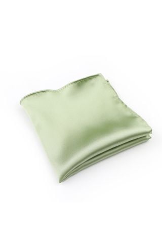 Powder green satin pocket square