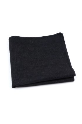 Mens Tweed Black Woven Pocket Square 