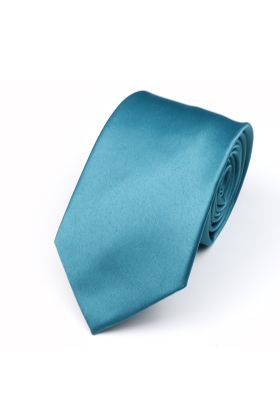 Plain Pastel Teal satin classic mens tie 