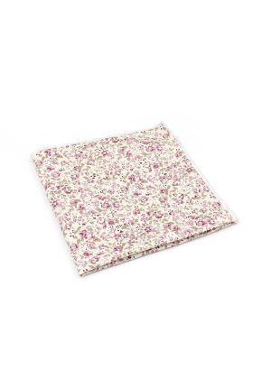 Blush Pink floral flower cotton pocket square 