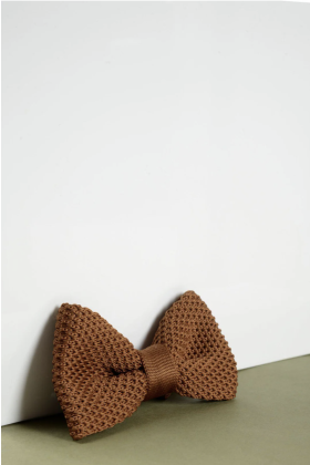 Marc Darcy Children's knitted rust bowtie 