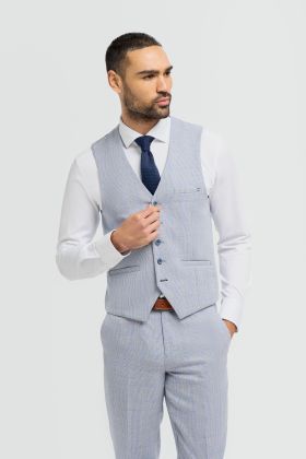Cavani Caridi Sky Check Waistcoat 