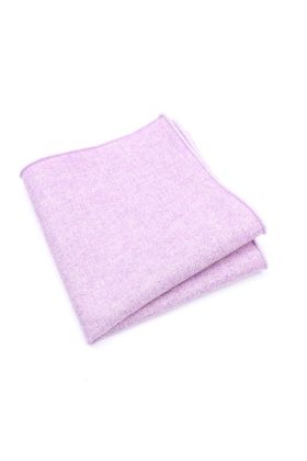 Mens Wool Tweed Lilac Pocket Square 