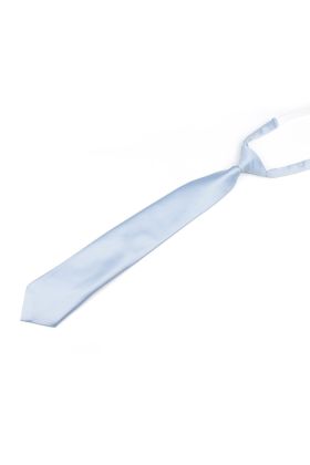 Plain pastel powder blue satin classic childrens tie 