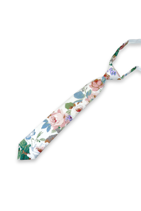 Childrens Rose floral flower cotton tie 