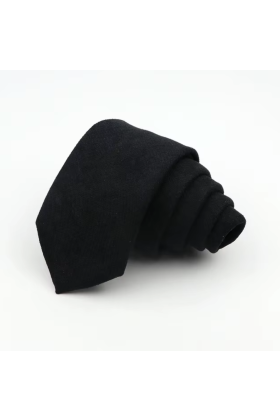 Mens Tweed Black Woven Tie 
