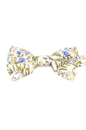 Children's Yellow floral flower cotton classic bow tie 