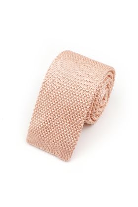 Jenson Samuel Pastel Pink Knitted neck tie 