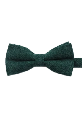 Children's Tweed Bottle Green Woven Bow Tie 