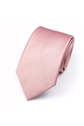Plain Pastel Blush Pink  satin classic mens tie 