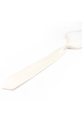 Plain Ivory satin classic children's tie 