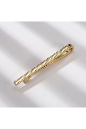 Gold Textured Tie Clip 