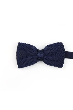 Jenson Samuel Navy Knitted bow tie 