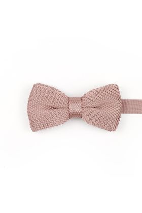 Jenson Samuel Dusky Pink Knitted bow tie 