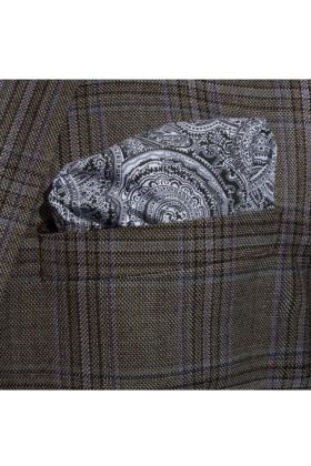 Black Paisley Cotton Handkerchief Pocket Square 
