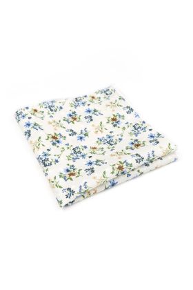 Blue & Stone floral flower cotton pocket square 
