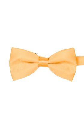 Plain Pastel orange satin classic mens bow tie 