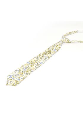 Children's Yellow floral flower cotton classic tie 