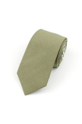 Two Tone Olive floral cotton tie 