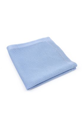 Knitted Pastel Blue Pocket Square 