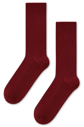 Mens Cotton Sock - Wine 