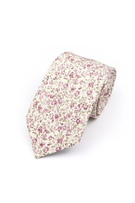 Blush Pink floral flower cotton tie 