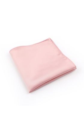 Powder Pink satin pocket square 