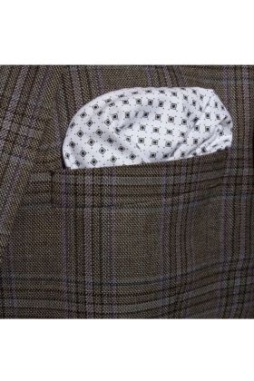 Black & White Patterend Cotton Pocket Square 
