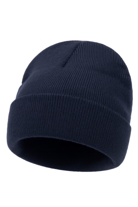 Unisex Navy Cotton Beanie Hat 