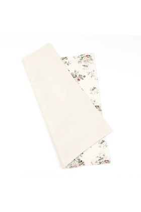 Two Tone Stone floral cotton Pocket square 
