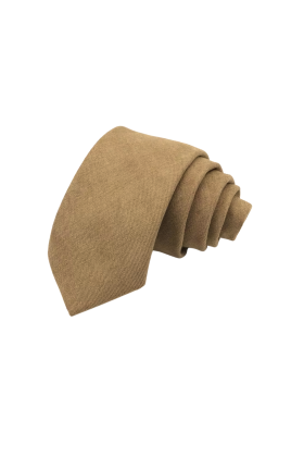 Mens Tweed Tan Woven Tie 