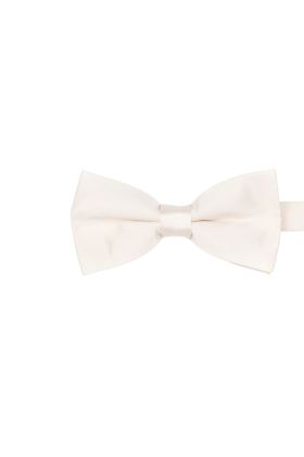 Children's Plain Ivory satin classic mens bow tie 