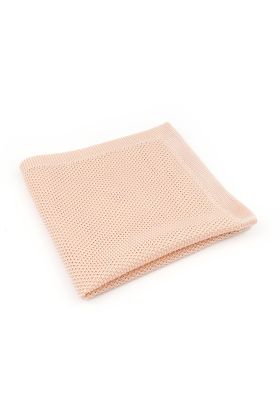 Knitted Pastel Pink Pocket Square 