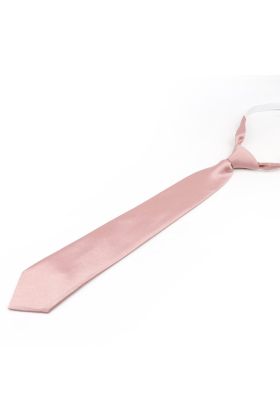 Plain Blush Pink satin classic children's tie 