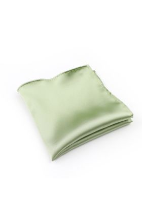 Powder green satin pocket square 