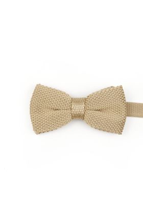 Jenson Samuel Champagne Knitted bow tie 