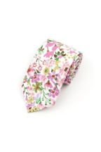 Pink & Purple floral flower cotton tie 