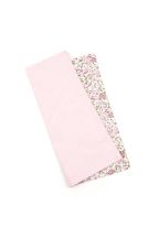 Two Tone Pastel Pink floral cotton Pocket square 