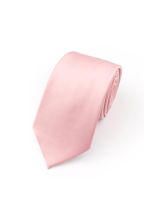 Powder pink satin classic mens tie 