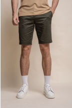 Cavani Dakota Olive Chino Shorts 