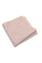 Mens Wool Tweed Stone Pocket Square 