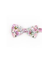 Children's Pink & Purple floral flower cotton classic mens bow tie 